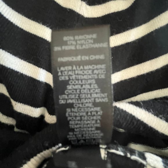 Express Black & White Striped Cardigan - Picture 5 of 5